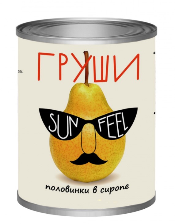 Груши половинки в сиропе 850мл Sunfeel