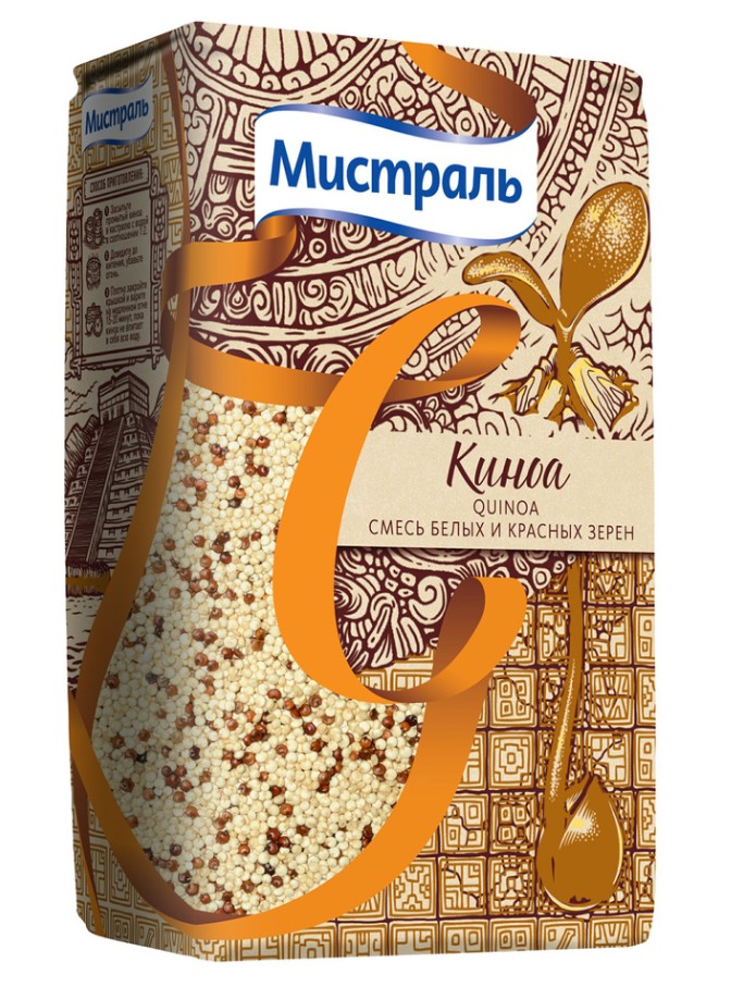 Зерна Мистраль 500г Киноа смесь белых и красных зерен