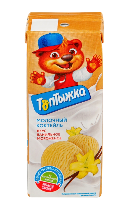 Коктейль молочный Топтыжка 200мл Ванильное мороженое ультрапаст. 3,2%