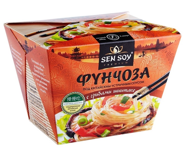 Вермишель Фунчоза под КИТАЙСКИМ устричным соусом 125г Sen Soy