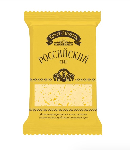 Сыр полутвердый Российский 50% Брест-Литовск