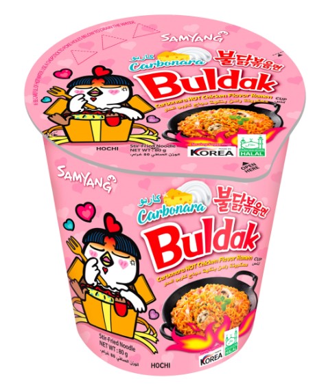 Лапша Самянг Рамен Hot Chicen Flavor Ramen-Stew Крем Карбонара 80г