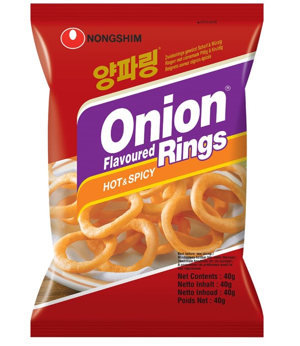 Чипсы луковые кольца с перцем Нонг Шим 40г