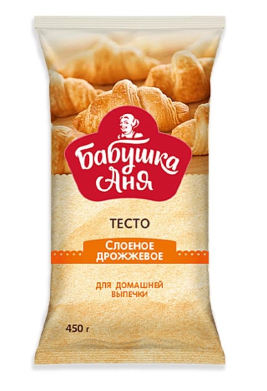 Тесто слоеное Бабушка Аня дрожжевое 450г 