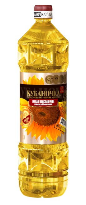 Масло подсолнечное нерафинированное Кубаночка 1л