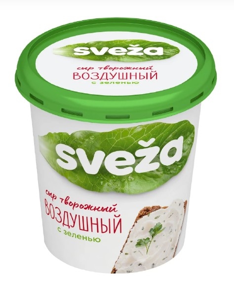 Сыр творожный Воздушный с зеленью 60% ст/пл 150г Свежа
