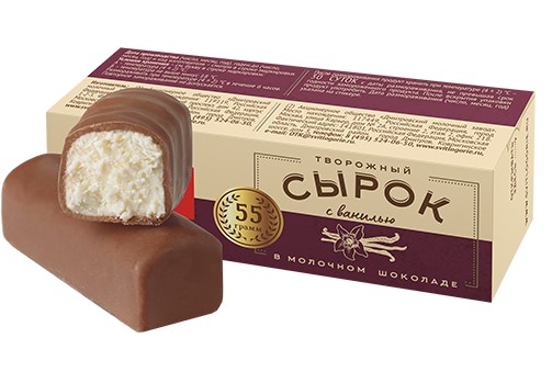 Сырок Свитлогорье творожный глазированный с ванилью в молочном шоколаде