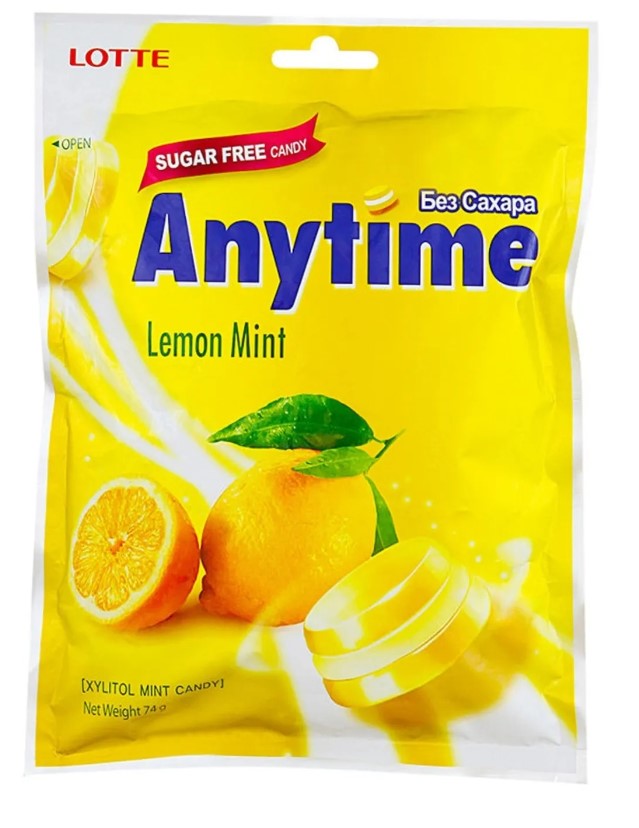 Карамель леденцовая Anytime Lemon Mint 60г