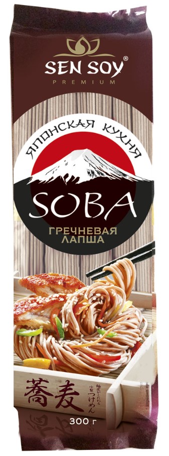 Лапша гречневая SOBA 300г Sen Soy