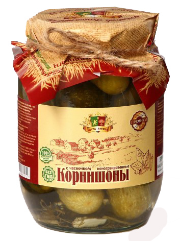 Корнишоны с чесноком Сыта-Загора 540мл